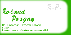 roland posgay business card